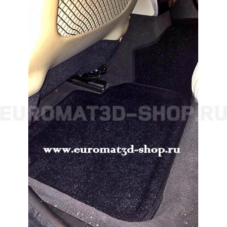 Текстильные 3D коврики Euromat3D Lux в салон для Jaguar XF (2009-2014) № EM3D-002750