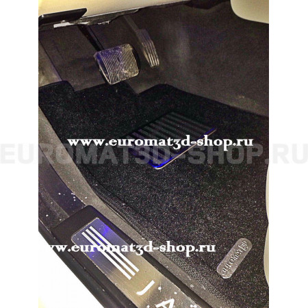 Текстильные 3D коврики Euromat3D Lux в салон для Jaguar XF (2009-2014) № EM3D-002750