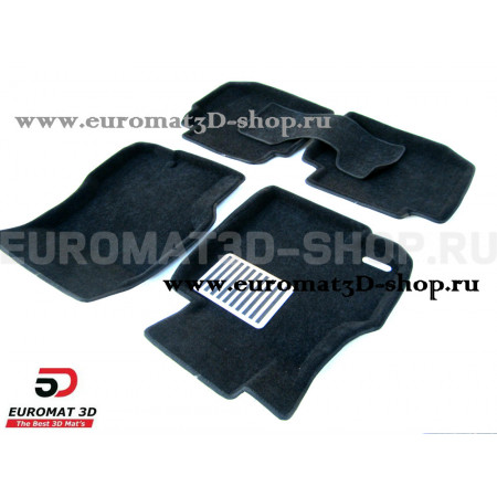 Текстильные 3D коврики Euromat3D Lux в салон для Infiniti M (2006-2010) № EM3D-002809