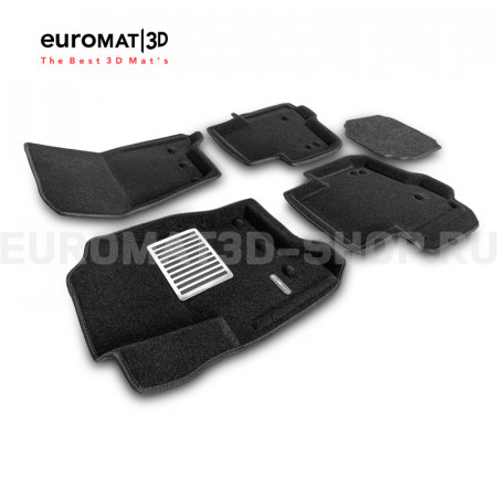 Текстильные 3D коврики Euromat3D Lux в салон для Land Rover Discovery IV (2010-2016) № EM3D-003100