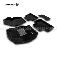 Текстильные 3D коврики Euromat3D Business в салон для Volvo S 80 (2006-) № EMC3D-005507