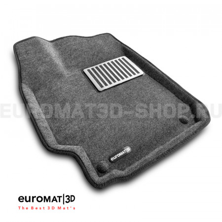Текстильные 3D коврики Euromat3D Lux в салон для Toyota Camry V40 (2006-2011) № EM3D-005104G Серые