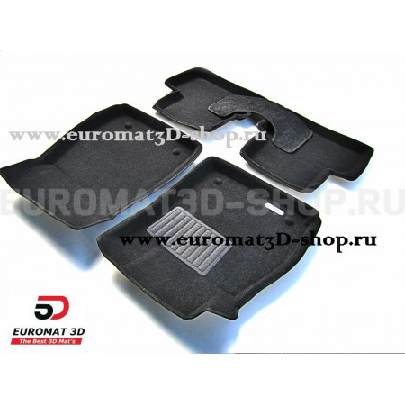 Текстильные 3D коврики Euromat3D Business в салон для Saab 9-5 (2012-) № EMC3D-004300