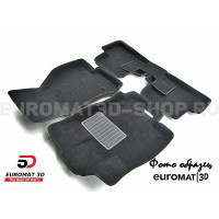 Текстильные 3D коврики Euromat3D Business в салон для Toyota Prius (2009-2015) № EMC3D-005130