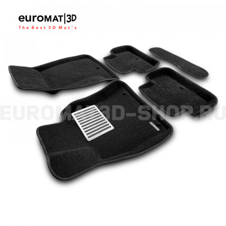 Текстильные 3D коврики Euromat3D Lux в салон для Genesis G70 (2018-) № EM3D-001403