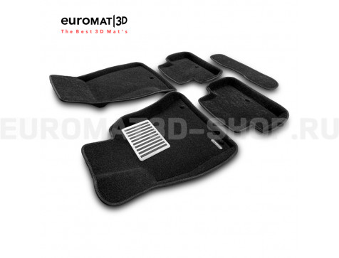 Текстильные 3D коврики Euromat3D Lux в салон для Genesis G70 (2018-) № EM3D-001403