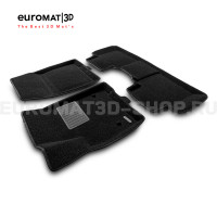 Текстильные 3D коврики Euromat3D Business в салон для Cadillac XT6 (2021-) № EMC3D-001307