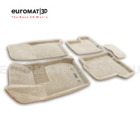Текстильные 3D коврики Euromat3D Business в салон для Lada XRay (2016-) № EMC3D-005309T Бежевые
