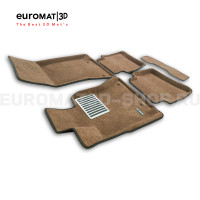 Текстильные 3D коврики Euromat3D Lux в салон для Mercedes E-Class (W214) (2023-) № EM3D-003525R Коричневые